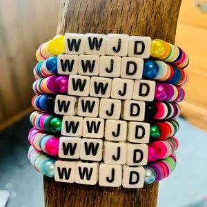 WWJD Bracelets- Multicolored